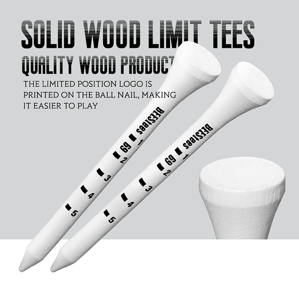 Sampel gratis 42mm54mm83mm Logo Kustom Profesional Tee Golf Kayu Putih Massal (1)